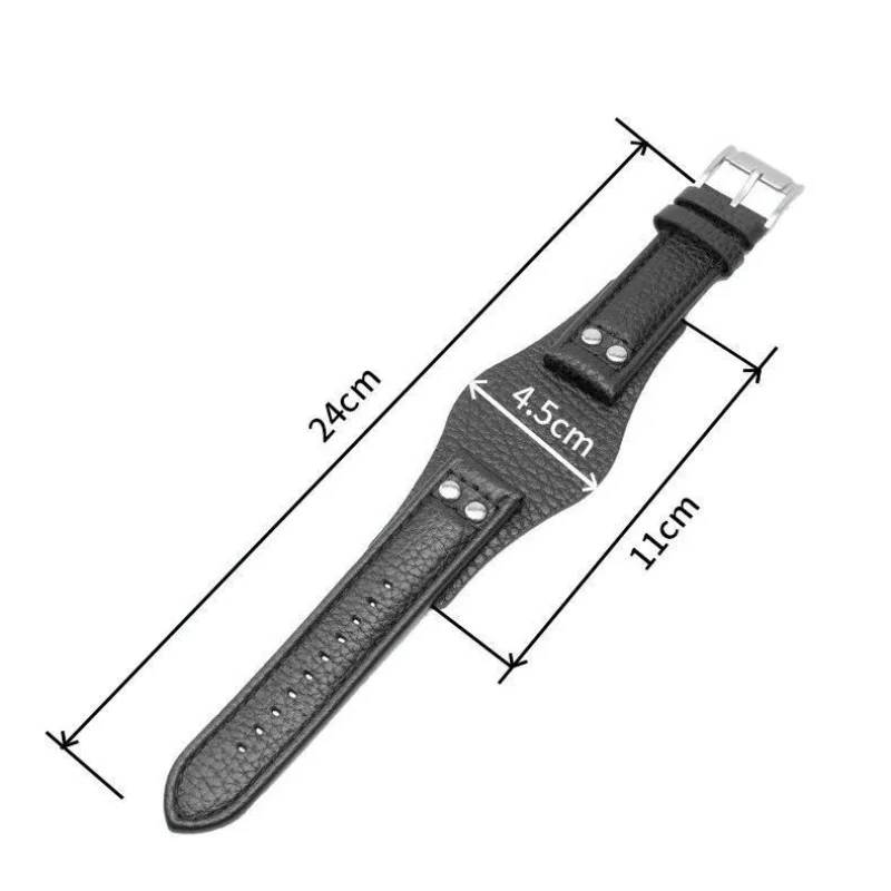 20mm 22mm Leather watch strap for Fossil CH2564 CH2565 CH2891 CH3051 FS4813 ME3102 AM4535 AM4486 AM4532 Men Rivet Watch Band