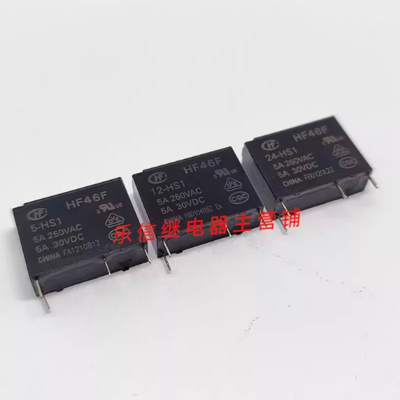 

HF46F 005 012 024-HS1 Relay 4 pin 5V 12V 24VDC 5A