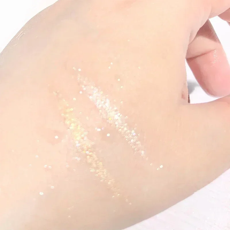 女性のためのゴールドのきらびやかなアイシャドウペン,真珠のきらめき,防水,美容化粧品,メイクアップ,1個