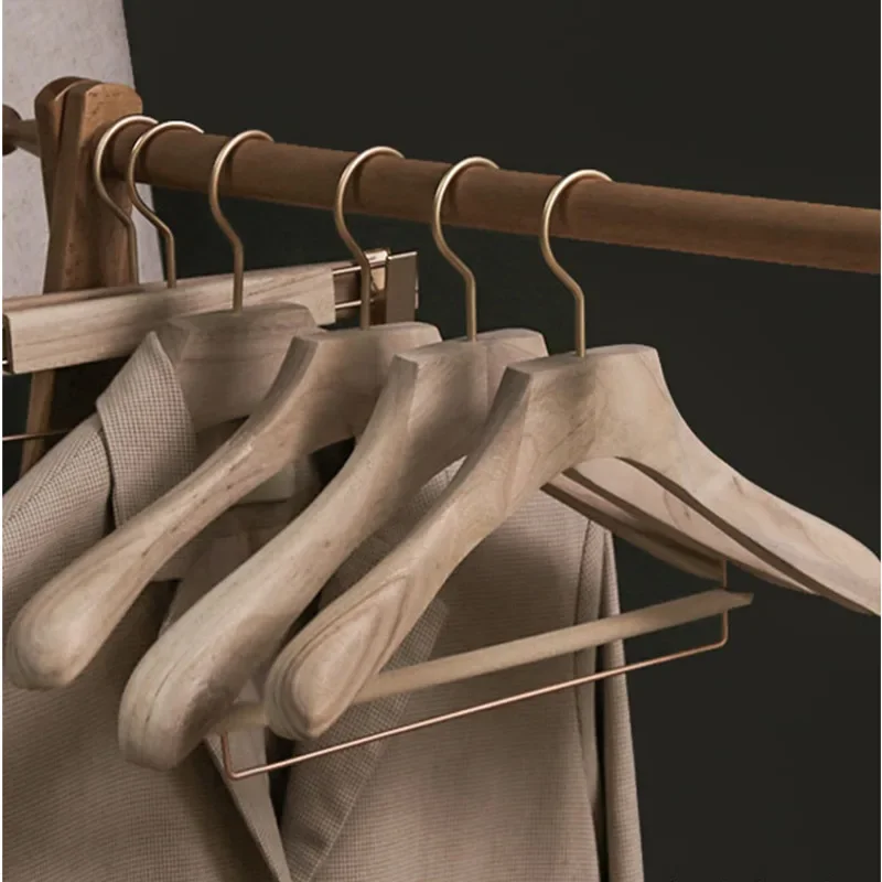 Wideshouldered Traceless Wooden Suit Hanger Adult Nonslip Coat Rack Nordic Style Pants Rack Organizational MustHave Sleek