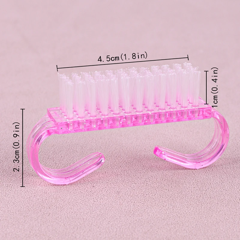 50 Uds. De cepillos suaves coloridos para el cuidado de las uñas para manicura, eliminador de polvo de ángulo pequeño, juego de cepillos limpiadores de polvo UV acrílico