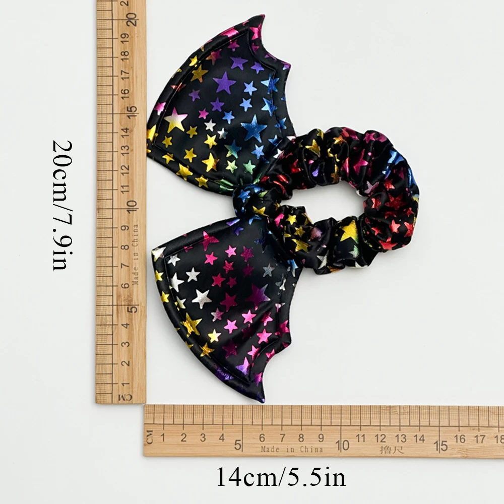 Spider Bat Antlers Pumpkin Charms Hair Scrunchies Halloween Ponytail Holder Hair Ties For Women Girls Christmas Party Headwear image 6