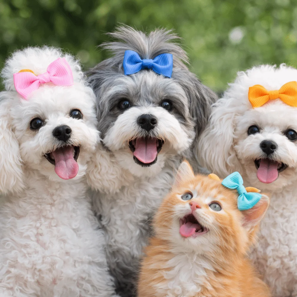 10/20/30pcs Pet Dog Grooming Hair Bows Hairpin Solid Color Puppy Hair Bows Pet Hair Accessories Small Pet Hair Ties Photo Shoots
