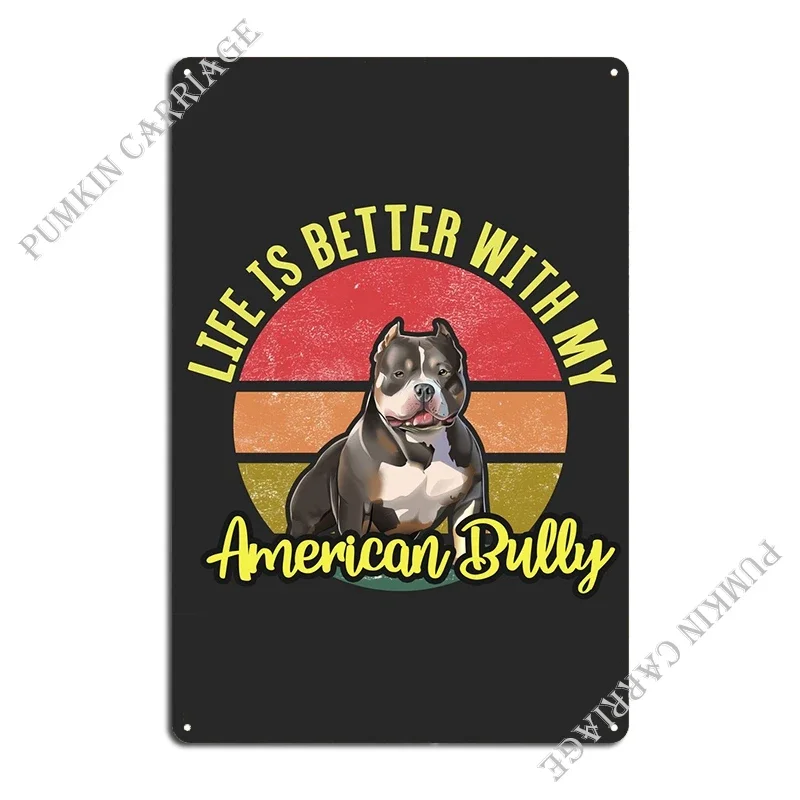 Death or Glory American Bully Heroically Dog Owner Bullys Metal Signs Custom Wall Decor Printed Party Pub Tin Sign Poster