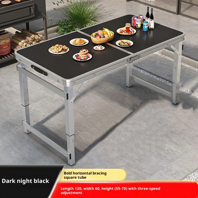 Folding Camping Table Portable Picnic Aluminum Alloy Lightweight Picnic Table Compatible Height Adjustable BBQ Tailgate Market