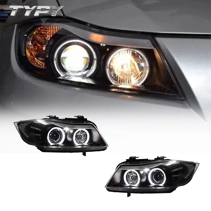 

XDS Best selling Car Head Lamp Modified LED Headlights LED CCFL Angel Eye Double Optical Lens Head Light for 3 Series E90 V1 V