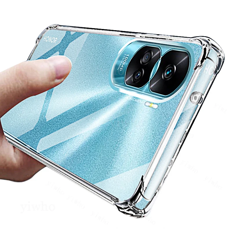 Clear Shockproof Phone Case for Huawei Honor 90 Lite Pro Transparent Silicone Case Back Cover 70 Lite Pro X8a X9a X7a X6 X5 5G