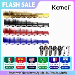 Kemei-peine de límite para cortadora de pelo, accesorio de guía, tamaño de repuesto para peluquero, 1,5/3/4,5/6/10/13/19/25/mm, juego de 8 Uds para 1990 809A 1761