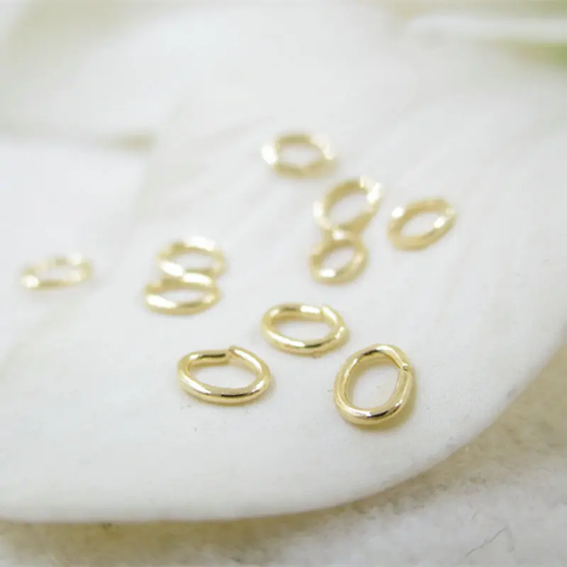 200PCS 2.6MM 3MM 3.5MM 4MM 14K Gold Color plated brass metal Open Jump Rings for jewelry making diy jewellery connector ring