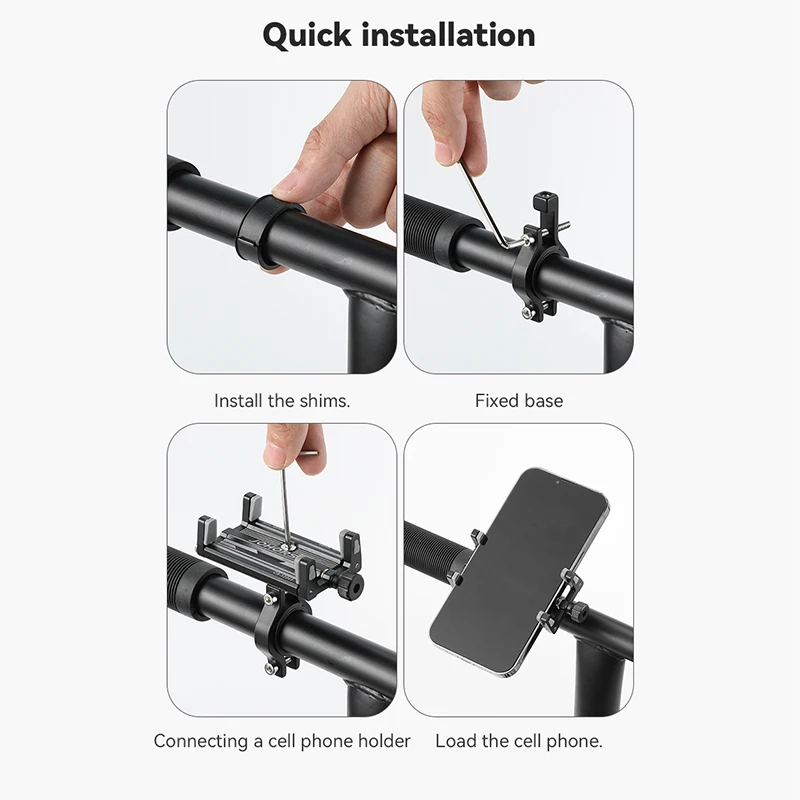 Phone Holder Motorcycle Electric Bicycle Smartphone CNC Aluminum Alloy Bracket Four Claws  Bike Phone Holder image 5