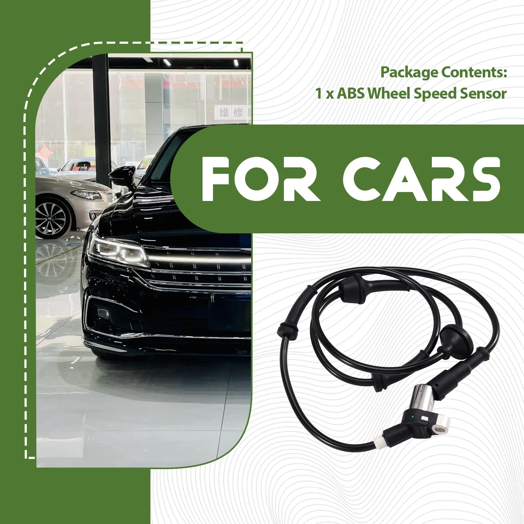 

Нестандартный датчик скорости вращения колеса ABS 191927807A для VW Golf Mk 2 Passat B3 B4 1983-1999