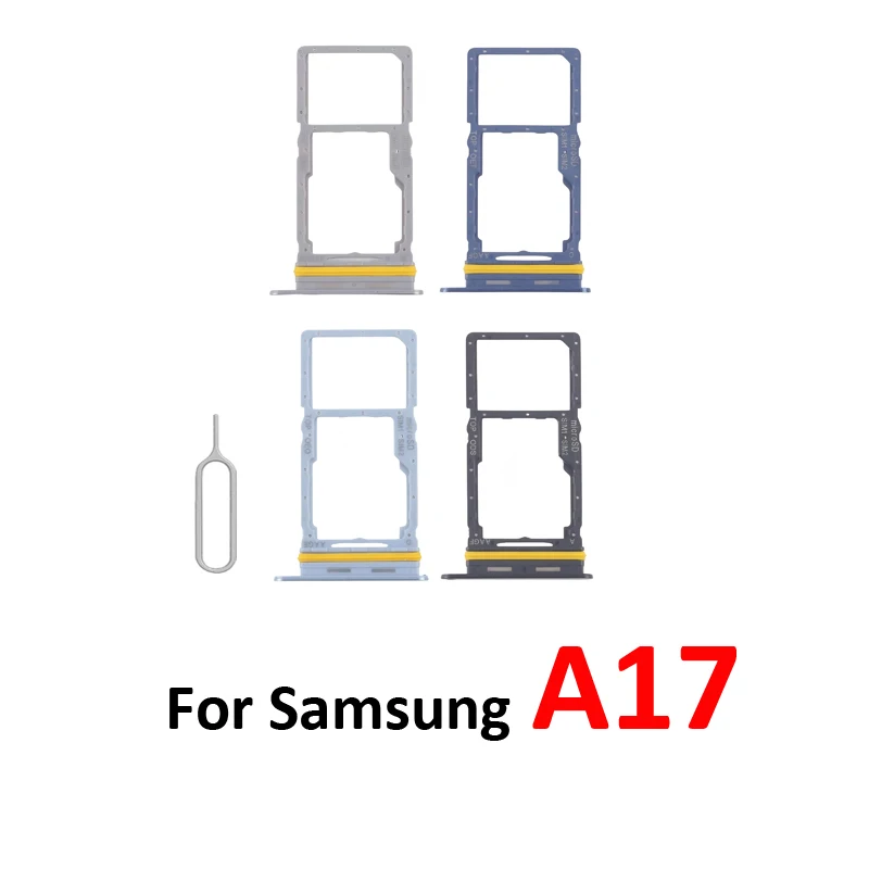 Para Samsung Galaxy A17 A175 A176 4G 5G Teléfono Nuevo Bandeja de Tarjeta SIM Carcasa Ranura para Micro SD Cajón Porta Tarjeta Bolsillo Piezas Negro 3