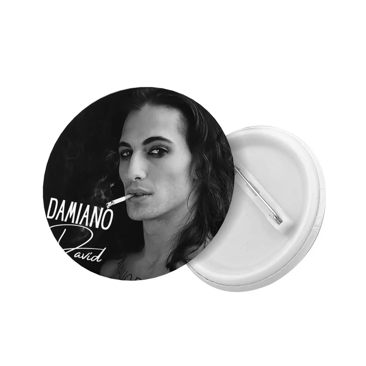 Damiano David Pin Back Buttons for Bags Customizable Maneskin Badges Brooch Pinback