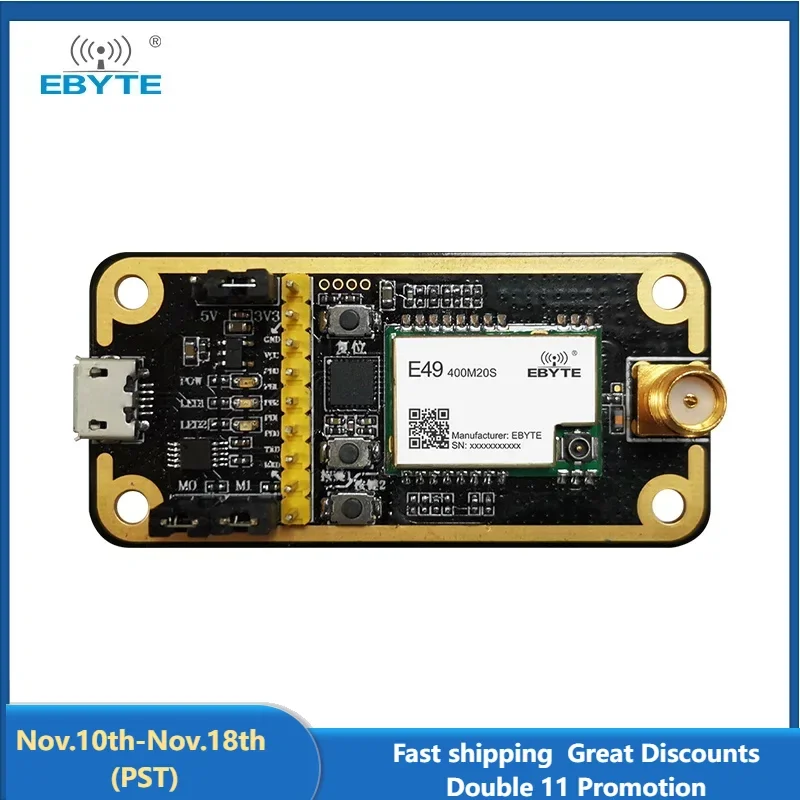 CMT2300A Wireless Module Testing Board EBYTE E49-400/900MBL-01 Pre-soldered E49-400M/900M20S USB Interface Testing Kit Easy Use