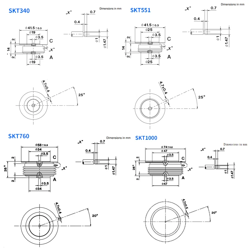 SCR  Thyristor MDT760 Semiconductor Product MDT760 Silicon Controlled Flat Panel Rectifier MDT760