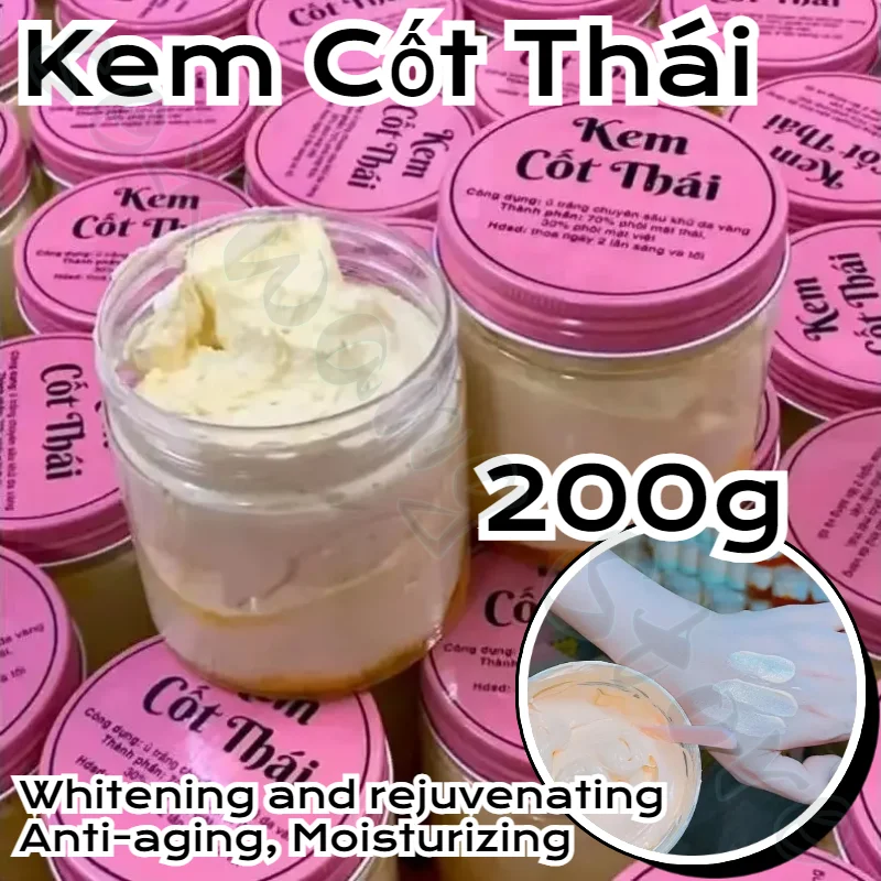 

Kem Body Cốt Thái Rỉ Dầu Vàng Nắp Hồng 200gram Trắng Mịn da , chống lão hóa , dưỡng ẩm da