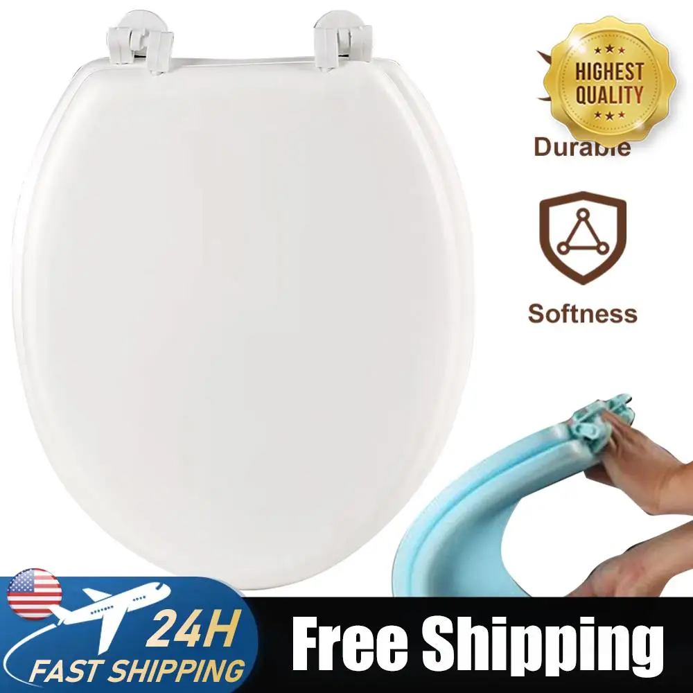 

Сменное сиденье для унитаза: комфортное, с плавным закрыванием, быстросъемное, для стандартных унитазов