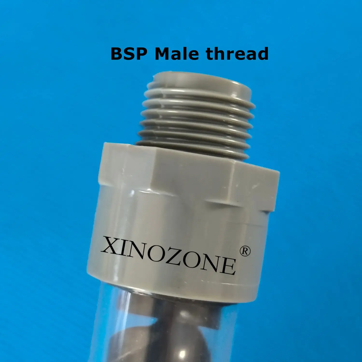 1/2in BSP Male Thread Transparent Static Mixer Connector Mixing 20mm for Mixing Ozone Water Diameter for Garden Aquarium HL-TDN1