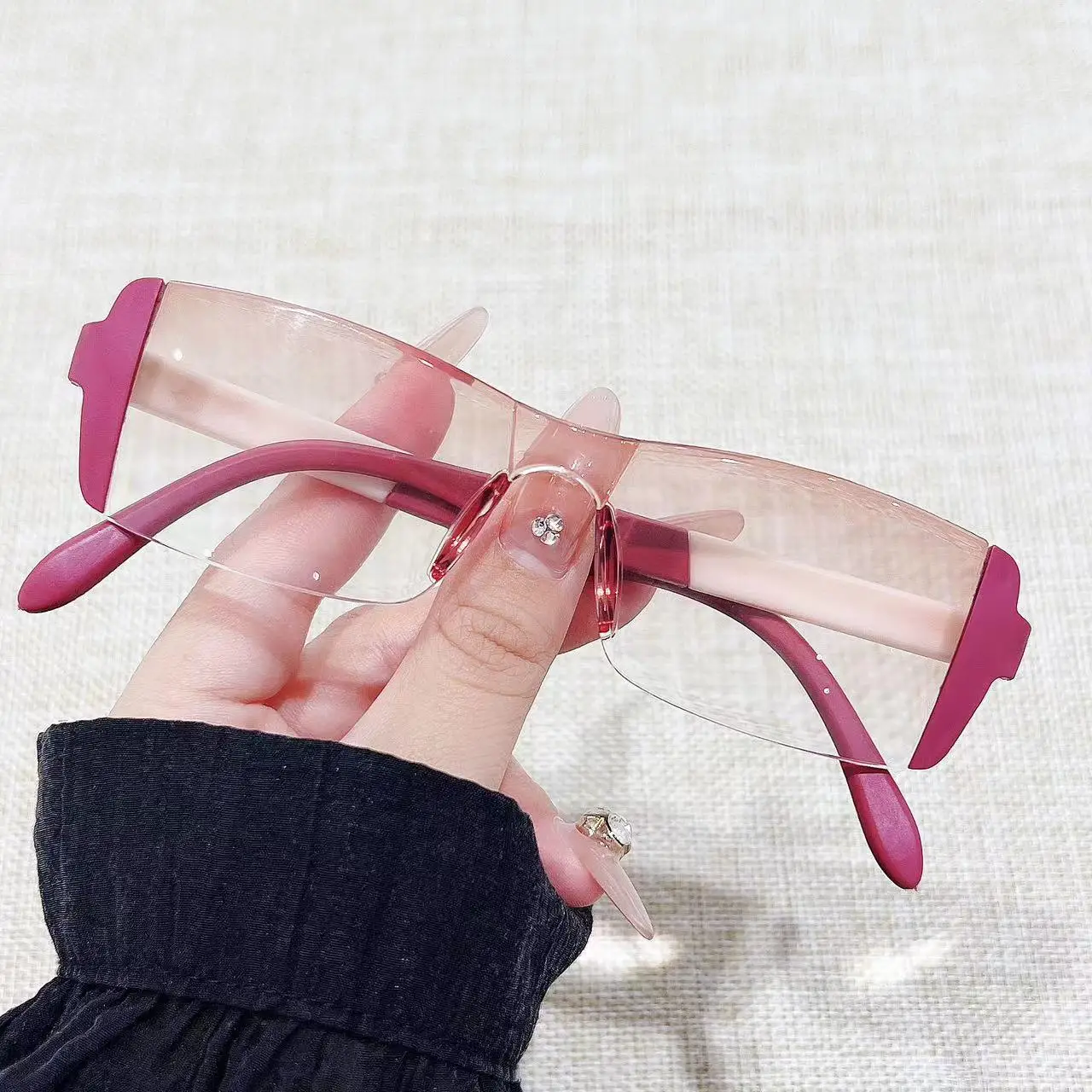 New Anti-blue Light Bifocals High-end Fashion Young Ultra-light Reading Glasses For The Elderly image 2