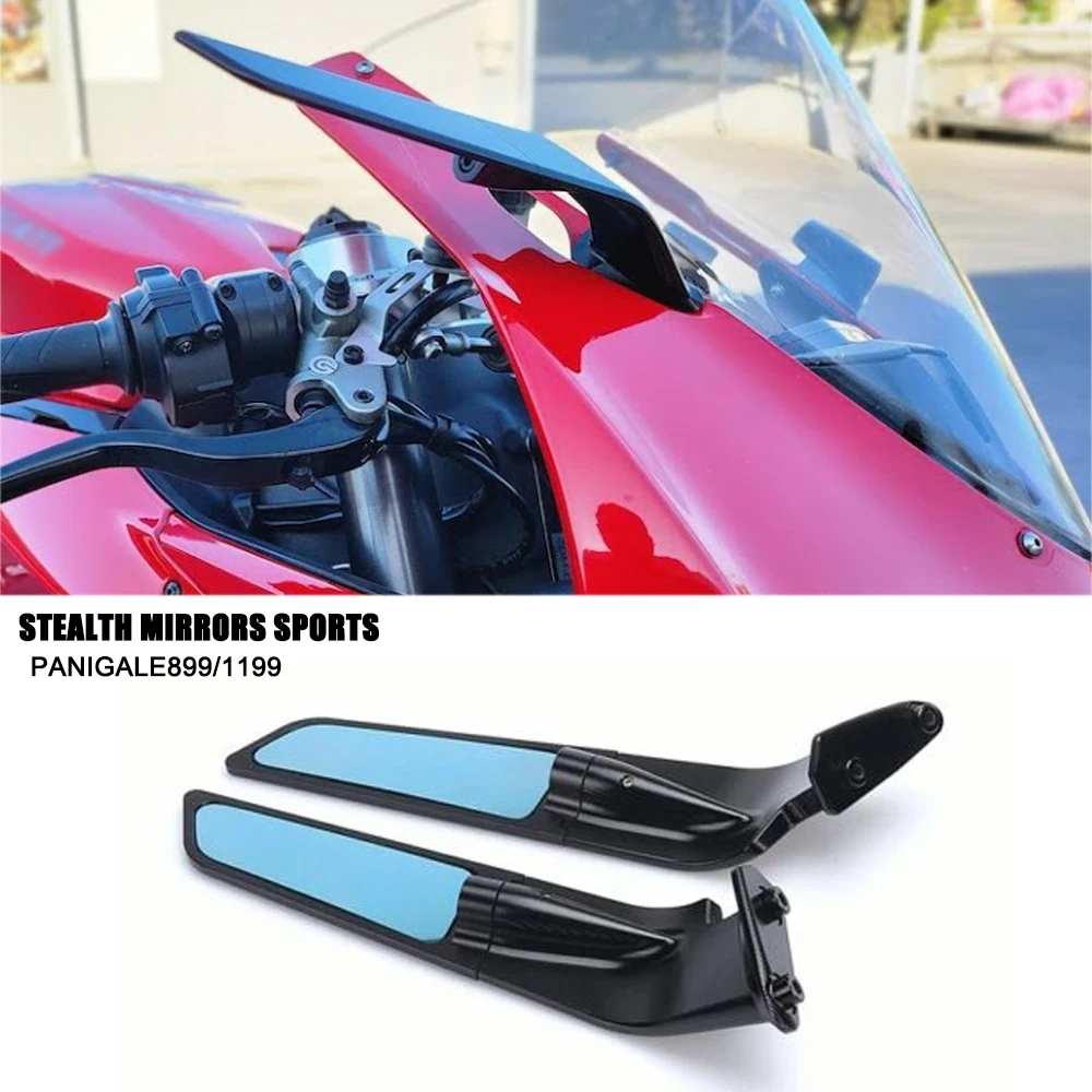 Panigale 899 ABS Accessories For DUCATI PANIGALE 1199 / S / Tricolore Motorcycle Stealth Mirrors Sports Winglets Mirror Kits