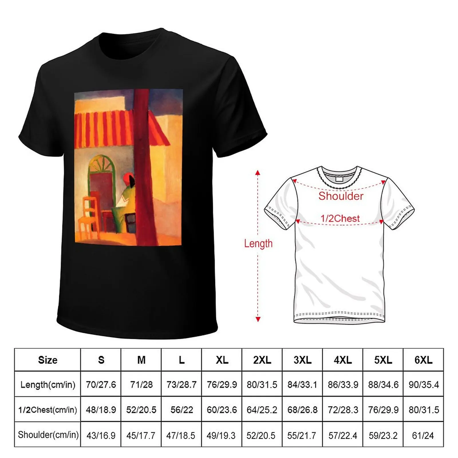 Vintage August Macke Turkisches Cafe 1914 T-Shirt printed t shirts for man T-Shirt