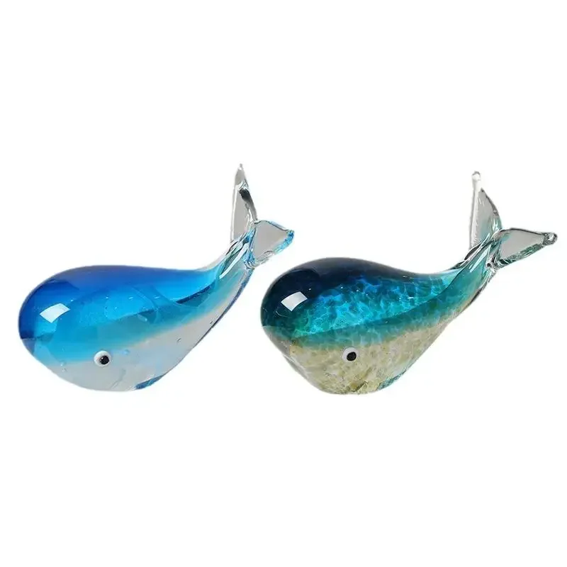 

Glazed luminous whale glass crafts