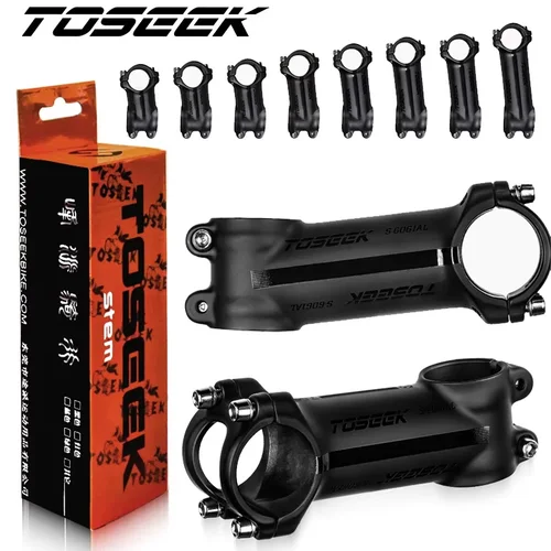 Toseek-vástago de bicicleta forja 3D, mesa de bicicleta eléctrica MTB, vástago de manillar de bicicleta de montaña de 6/7/17 grados, 60/70/80/90/100/110/120mm