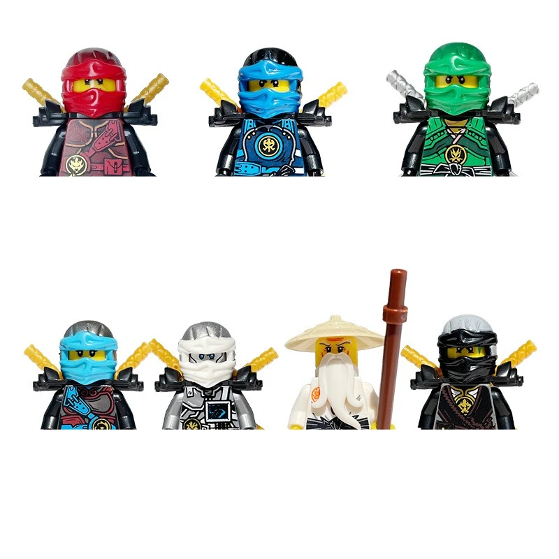 Горячие игрушки Фигурки ниндзя Garmadon Jay Zane Kai Nya Lloyd Samukai Cole Harumi Ultra Violet Pyro Snake Morro Building Blocks Детская игрушка