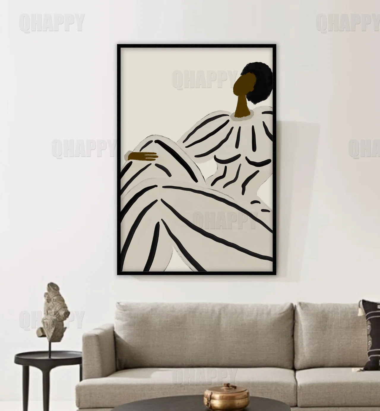 Abstract Figure Wall Art Canvas Painting Pajamas Girl Prints Nordic Poster Modern Fashion Picture For Livingroom Home Decor