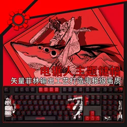 108 Keys/set Chainsaw Man Makima Power Keycap PBT Dye Subbed Backlit Keycaps Anime Key Caps For ANSI 61 87 104 108 Keyboard