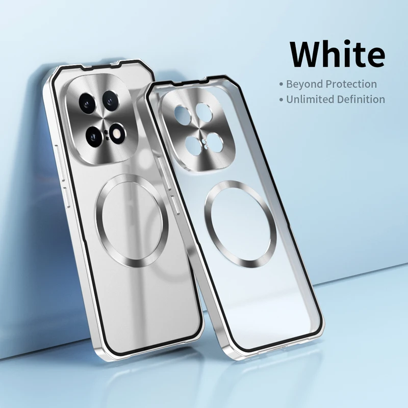 

For Vivo iQOO 15 Case Shockproof Magnetic Translucent Matte PC + Aluminum alloy Frame Anti-fingerprint Cover for VIVO iQOO 15