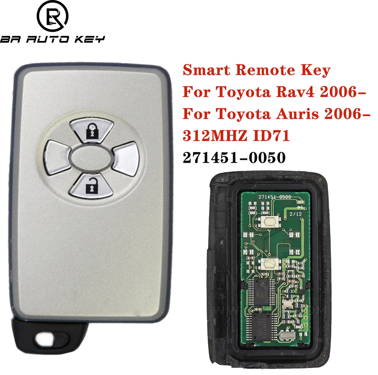 OEM Smart Key for Toyota Vitz Allion Axio Auris Crowm Mark-X  Estima Alphard Vellfire Noah Japan Import 2004- 312Mhz 271451-0500