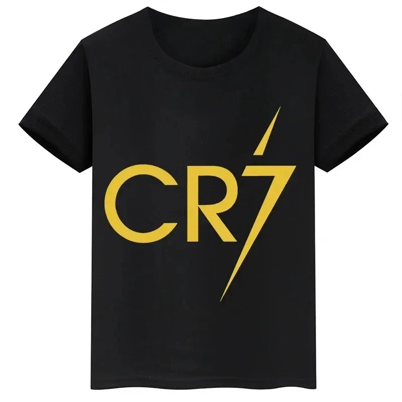 Summer Short Sleeve Cotton Children T-shirt Brand Football Star Printed Casual Fashion Sportswear Boys Girl Tee Tops Kid Clothes