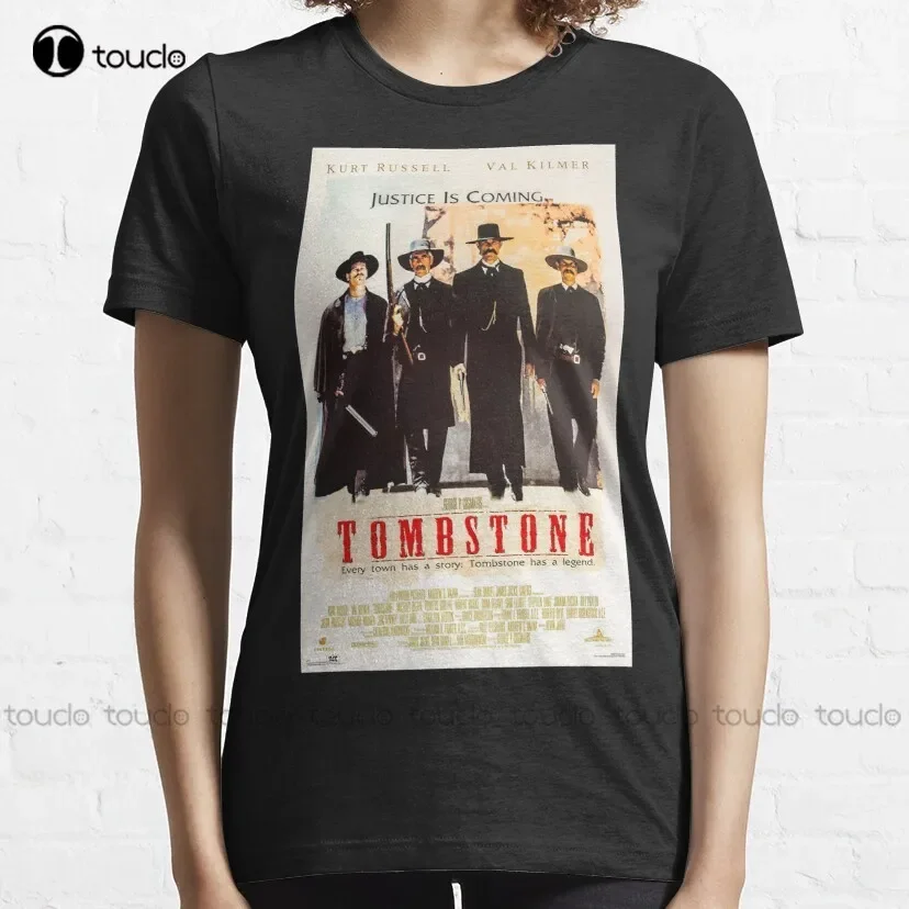 Tombstone western movies 90s movies Classic T-Shirt red shirt Custom aldult Teen unisex digital printing xs-5xl All seasons