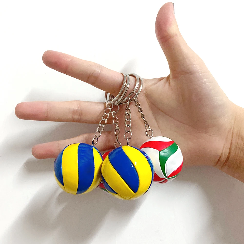 anime Volleyball keychain Mini PVC Sport Car key bag backpack funny KeyChain volleyball Ball keyring Players Men Women Key Chain