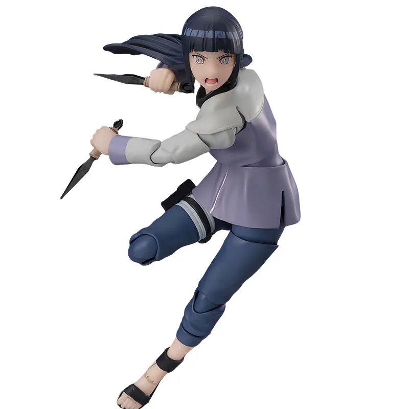 Bandai genuino S.H.Figuarts figura de Anime Hyuga Hinata 135mm figuras de acción de juguete para niños regalo adornos de modelos coleccionables