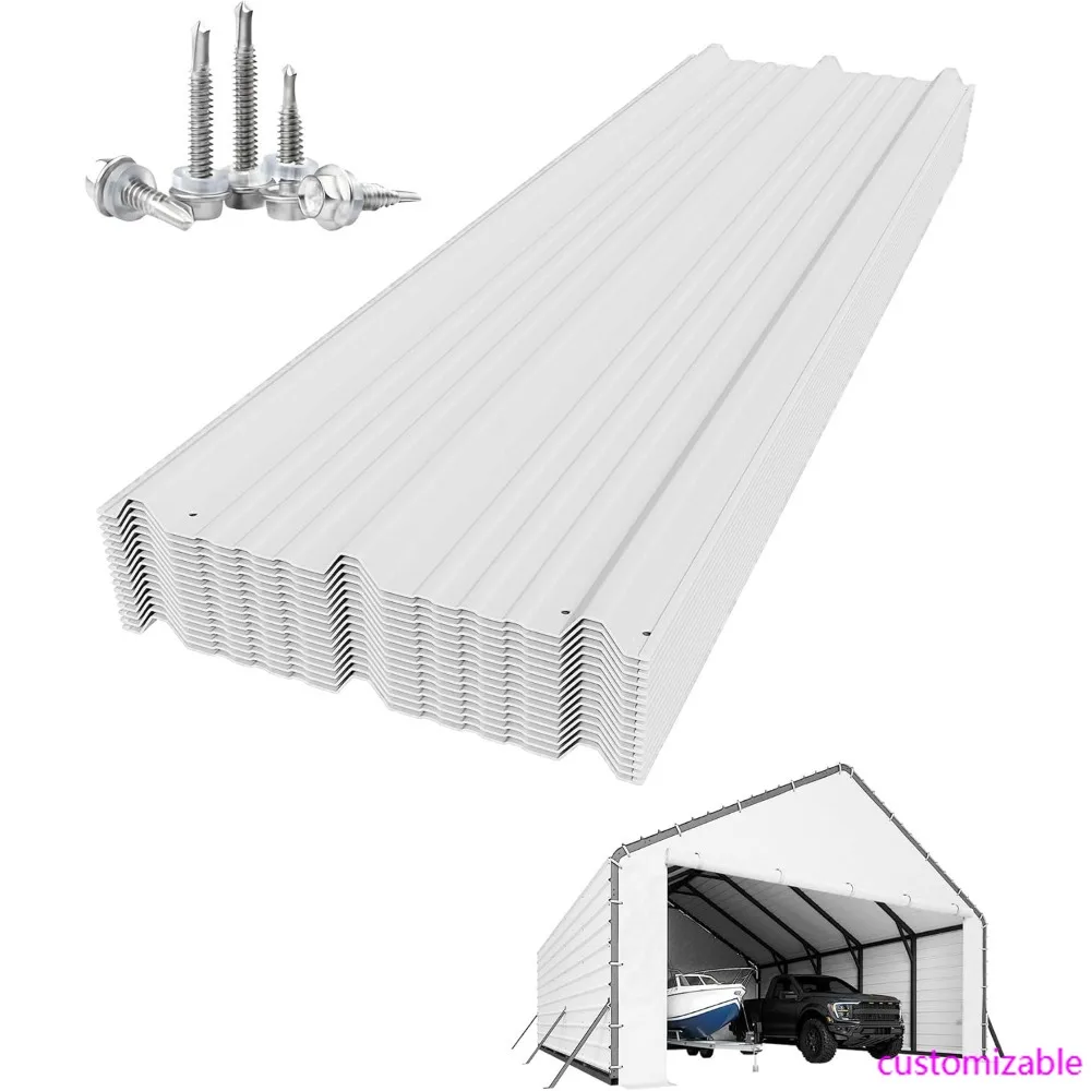 

Heavy-Duty 20x25 and 20x20 Metal Carport with 27 Ga Galvanized Steel Ribbed Panels