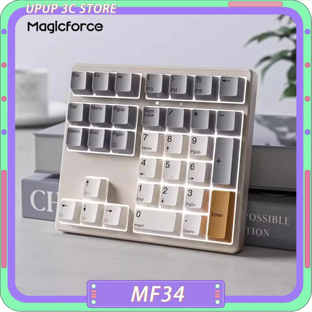 

Клавиатура Magicforce MF34 Механическая с подсветкой, эргономичная мини-клавиатура с RGB-подсветкой, с пользовательским программированием, поддержка QMK Pc Gamer