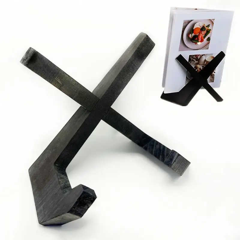 Wooden Recipe Book Display CD Stand Rack Plate Holder Table Easel Plate Display Stand Desktop Cookbook Holder for Decor