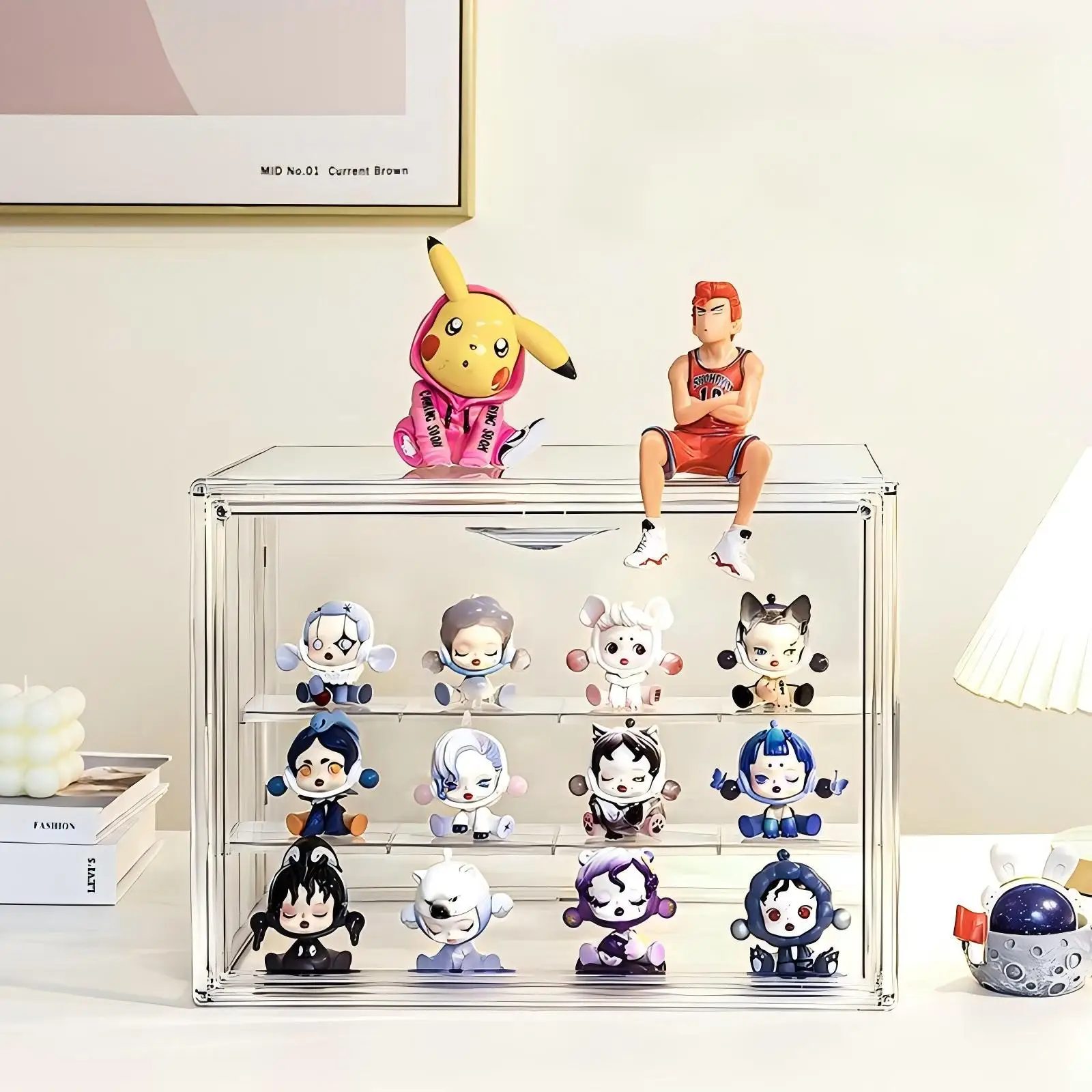 

Clear Display Box Handbag Storage Showcase Rack Organizer Stackable for Purse Makeup Collectible Cosmetic Figure Toy Blind Box