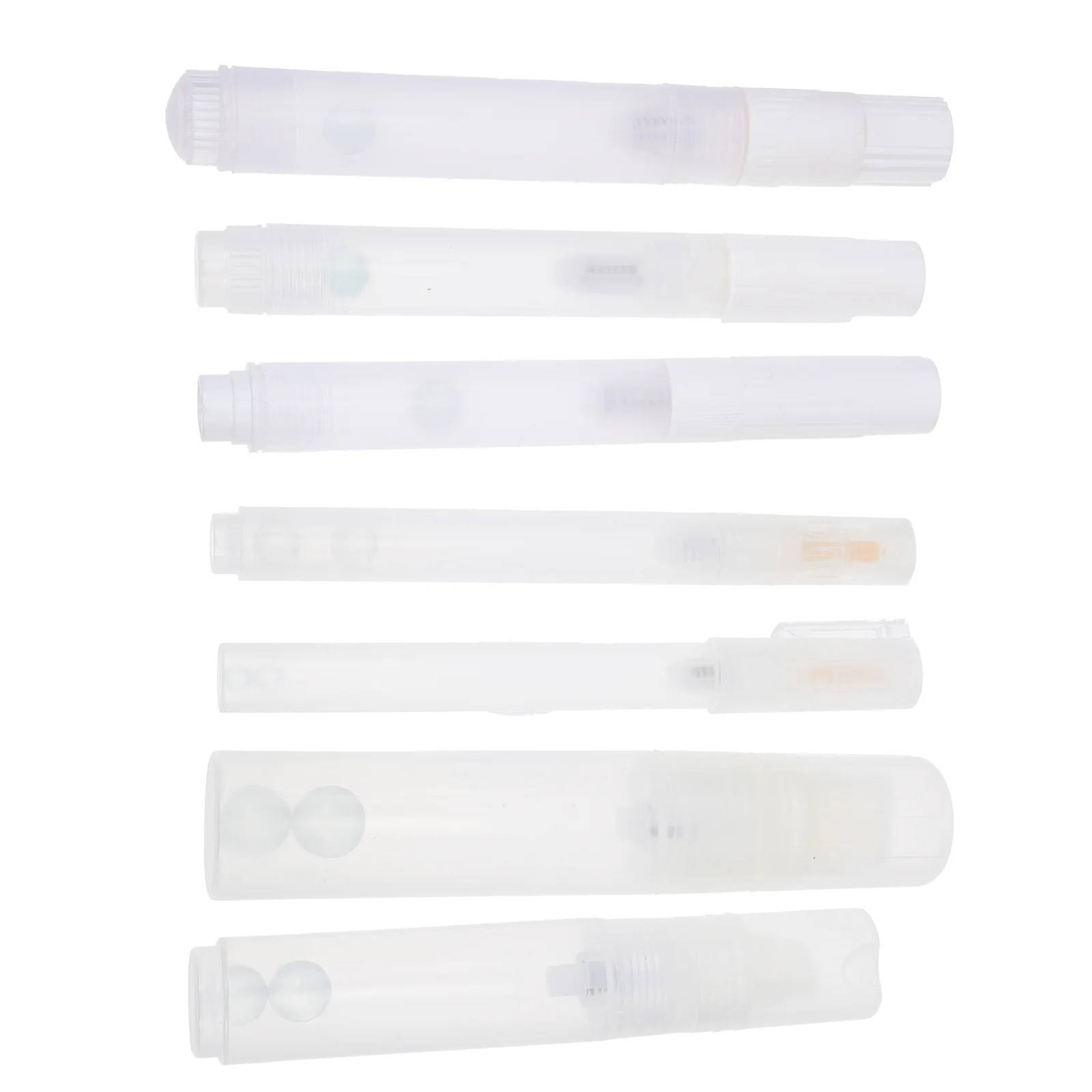 

7Pcs Graffiti Paint Pen Shell Plastic Durable Empty Case with Cover Portable Paint Pen Accessories Lightweight