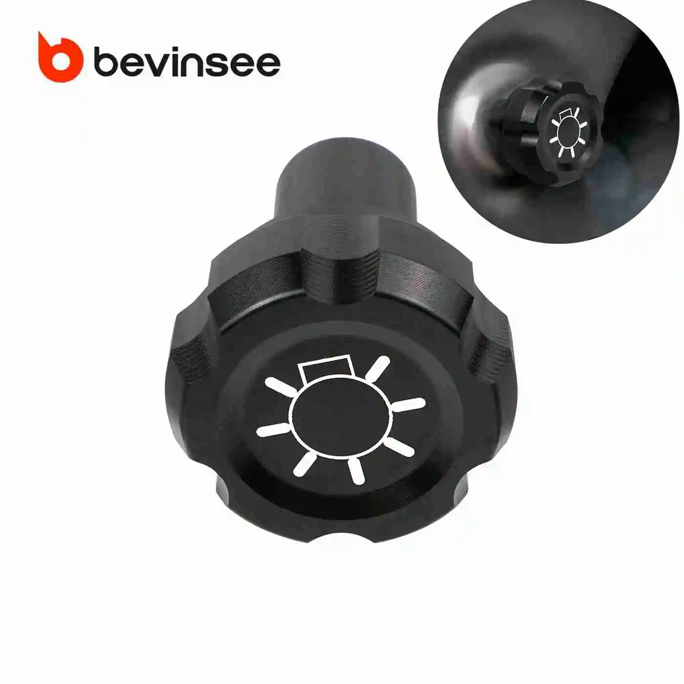 

BEVINSEE Headlight Knob for Ford Mustang 1994-2004 for Ford F150 F250 F350 Bronco 1992-1997 Replaces F5TZ11661A F5ZZ11661A