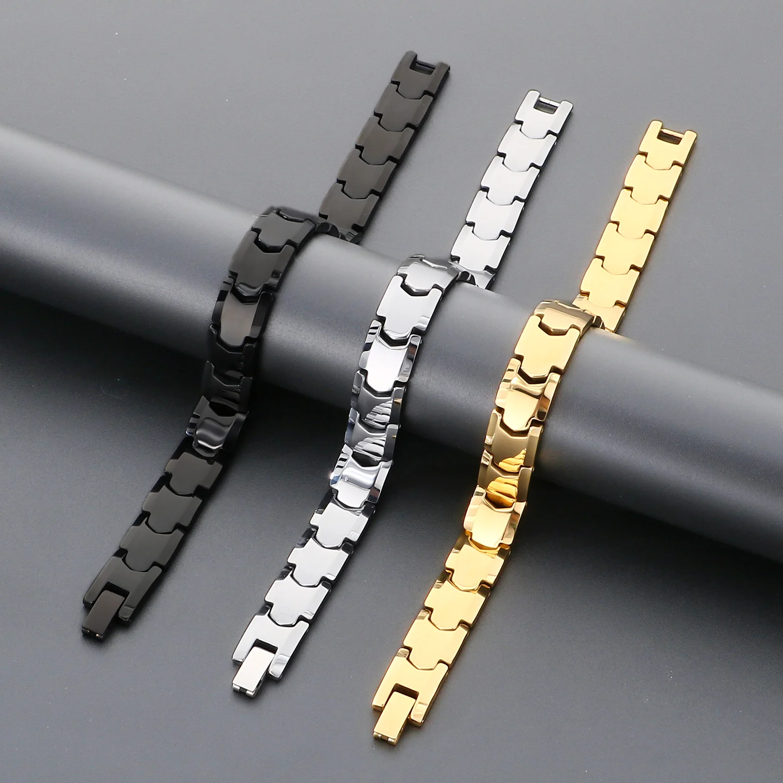 Tungsten Carbide Bracelet for Men Comfort Fit Wedding Band Jewelry Unisex Anodized Titanium Bracelet