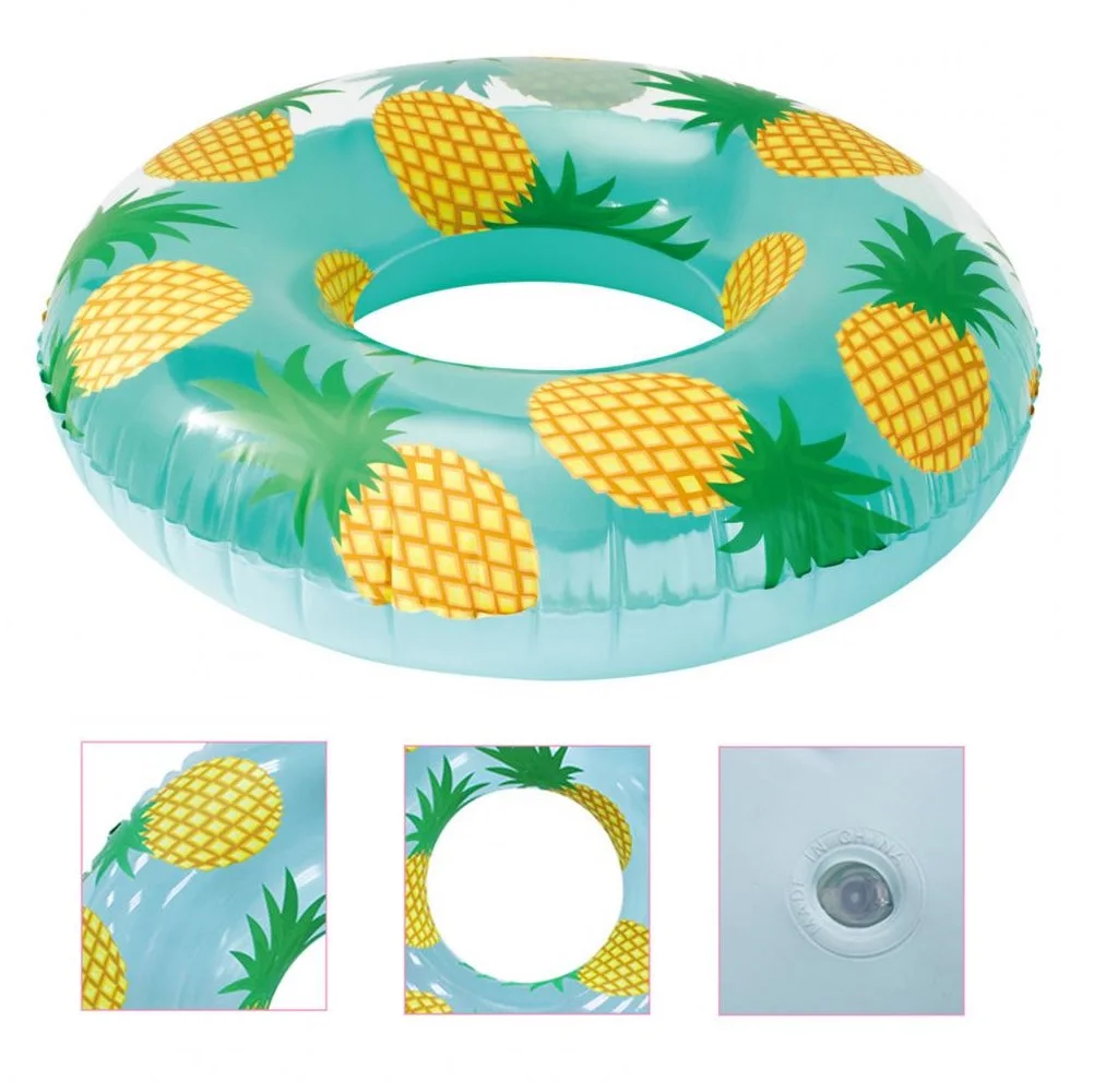 Large Pineapple Inflatable Pool Float Portable Swimming Ring for Adults Inflatable Swim Tubes for Outdoor Summer Beach Party