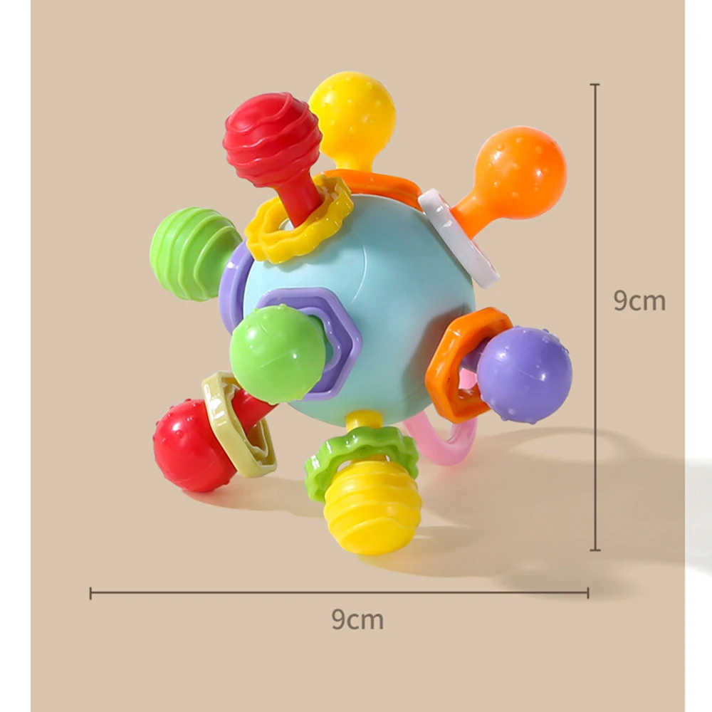 Manhattan – boule à main éducative pour bébé de 0 à 1 an, anneau de dentition à croquer, bâton molaire, jouets pour bébé de 3 à 6 mois