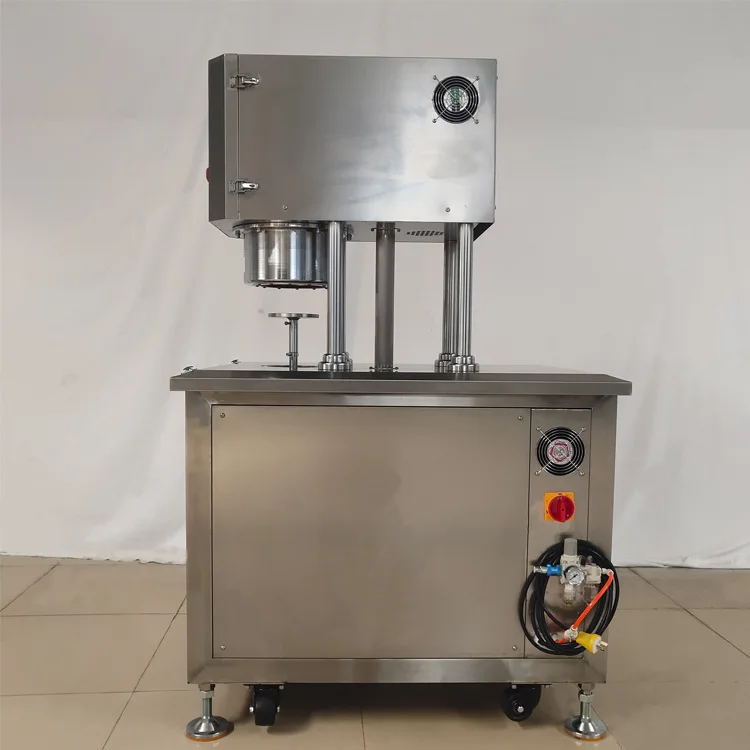 HCY Tinplate can semi-automatic vacuum sealing machine, food can beverage vacuum sealing machine