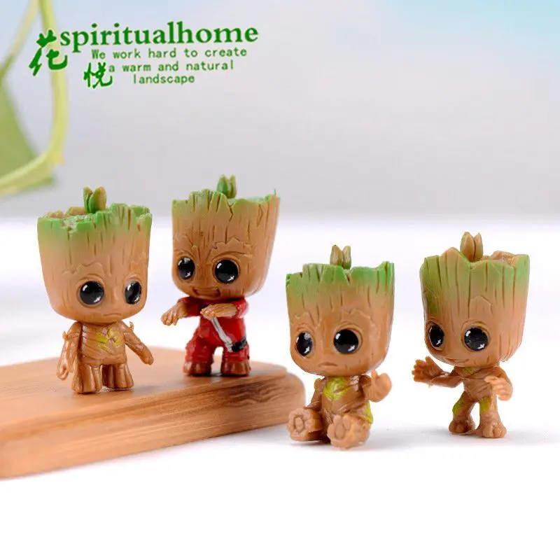 

Marvel Guardians of the Galaxy Tree Man Groot Figure Cartoon Cute Little Tree Man Doll Desktop Ornaments Gift Accessories