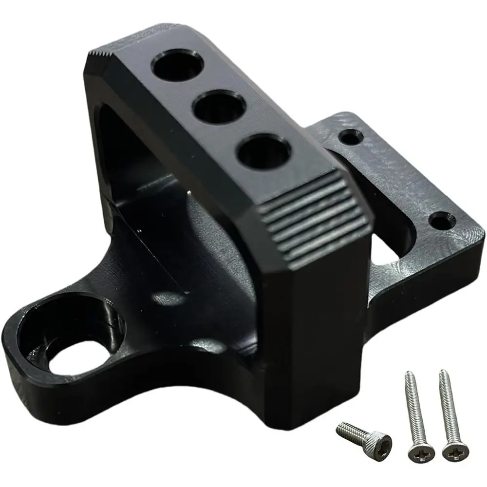 Black Boost Controller Bracket CNC Machined 6061-T6 Billet Aluminum Bracket Kit Billet 3 Port Solenoid Valve Mount Holder