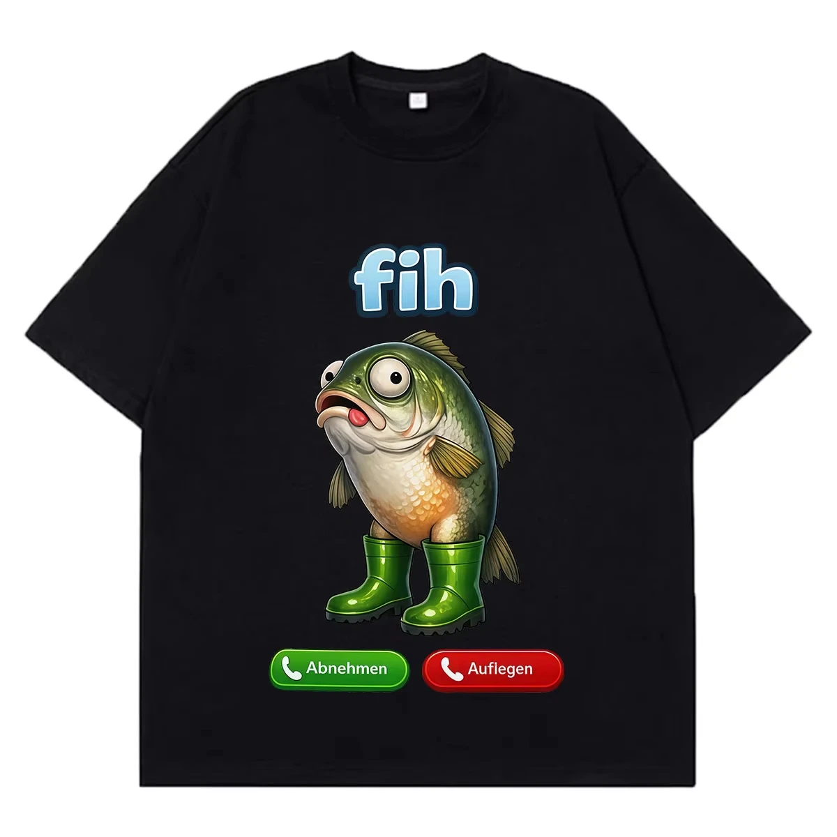 Funny Fishing Meme T-shirt Men Women Fashion Hip Hop T-shirt Summer Short-sleeved Casual Cotton Oversized Streetwear T-shirts