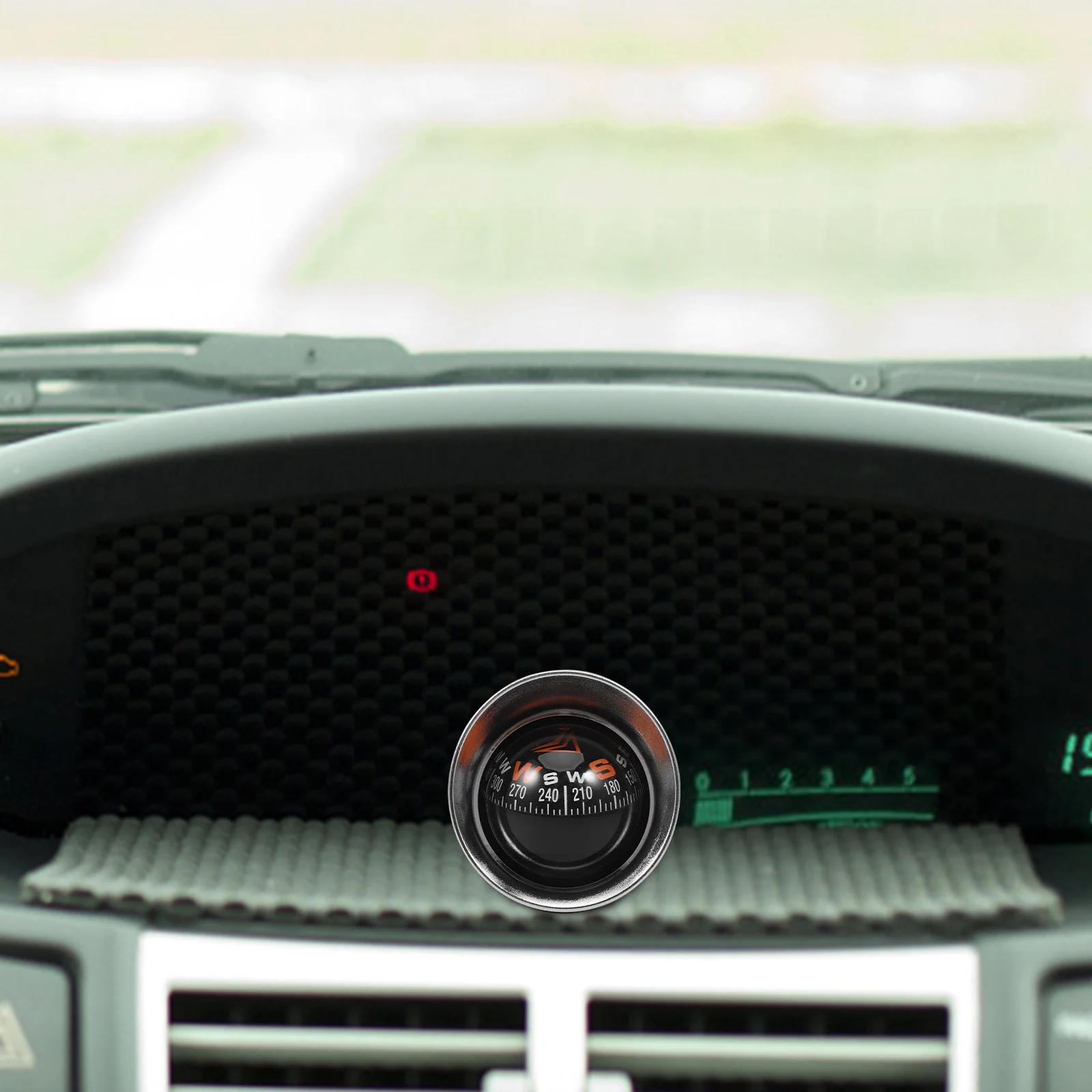 أداة بوصلة أوتوماتيكية على لوحة القيادة على لوحة القيادة للسيارات للاستخدام البحري لشاحنة قارب السيارة باللون الأسود #5